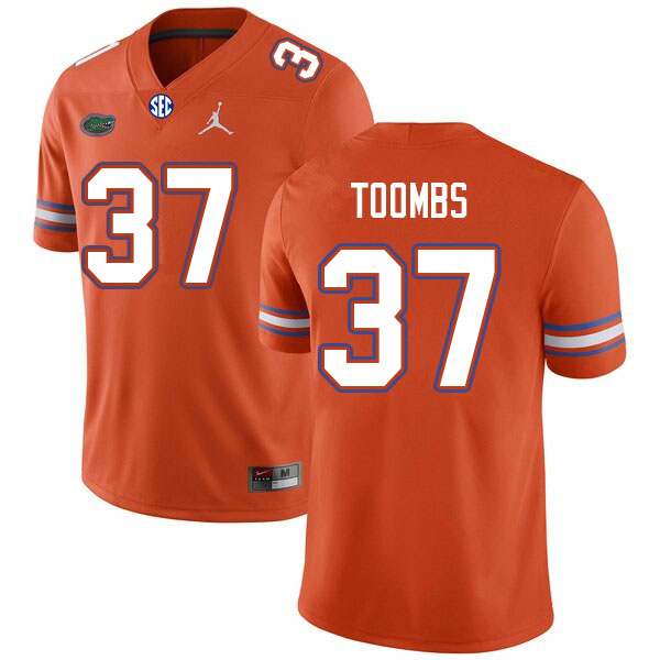 Men #37 Javion Toombs Florida Gators College Football Jerseys Sale-Orange